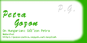 petra gozon business card